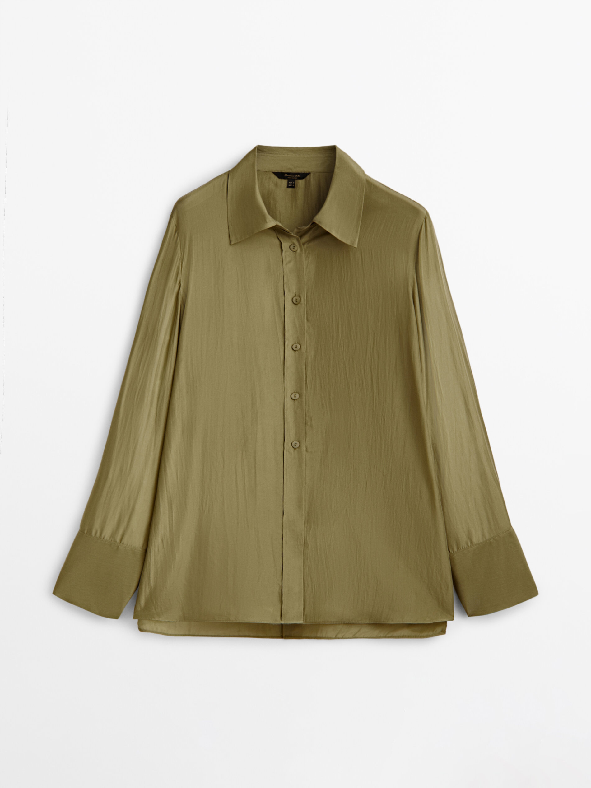 

Блуза женская Massimo Dutti 05107519505 хаки M, 05107519505