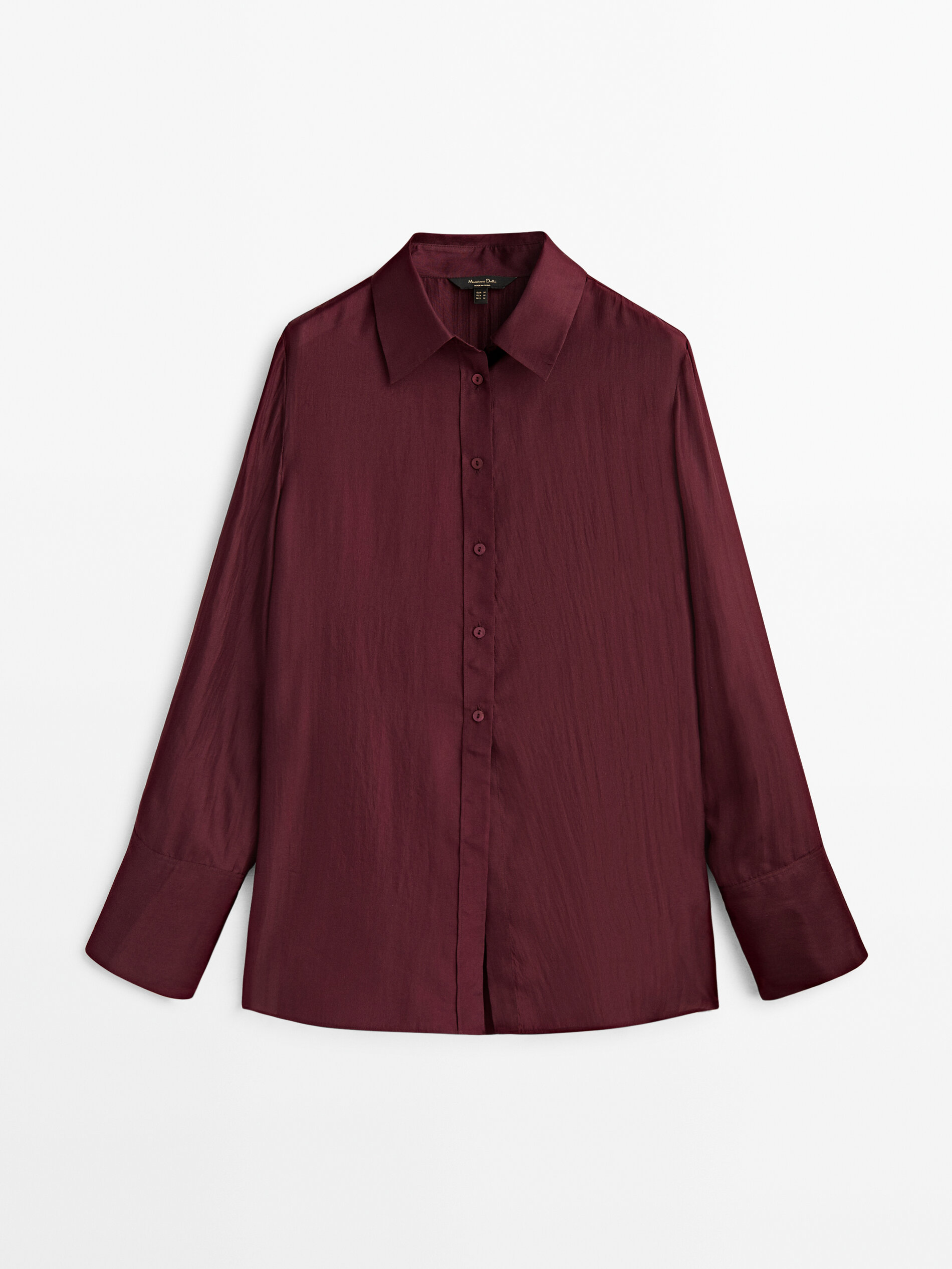 

Блуза женская Massimo Dutti 05107519122 бордовая M, 05107519122