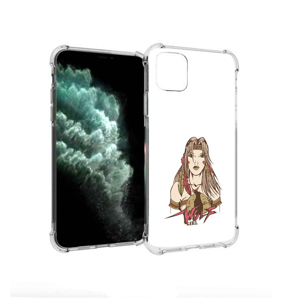

Чехол MyPads Tocco для Apple iPhone 11 Pro Max девушка волк (PT142698.615.306), Прозрачный, Tocco