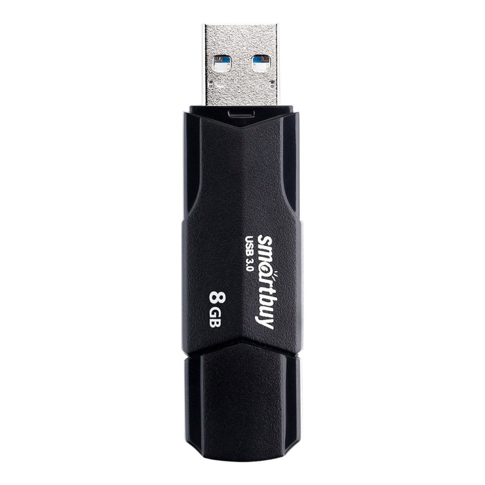 

Флешка Smartbuy 8GBCLU-K, 8 Гб, USB2.0, чт до 25 Мб/с, зап до 15 Мб/с, Black