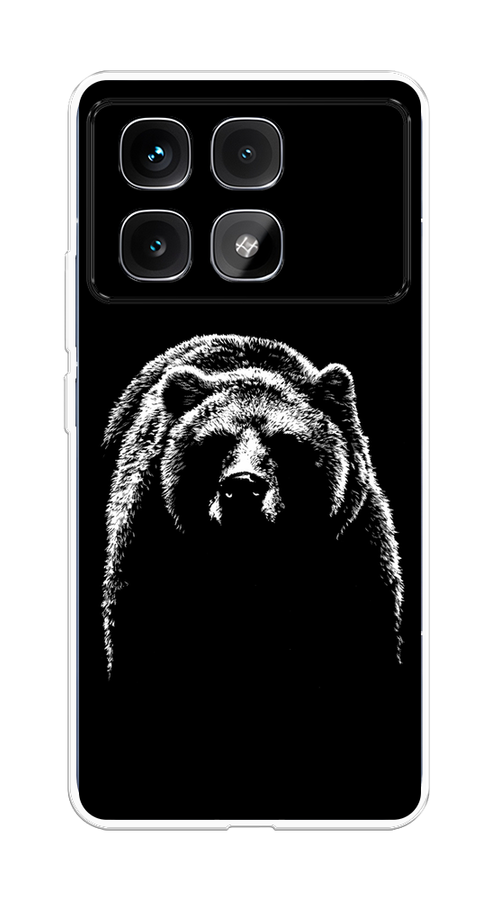 

Чехол на Xiaomi Redmi K70 Ultra "Медведь в ночи", Белый;черный, 323050-1