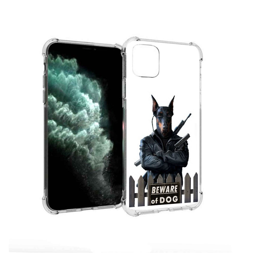 

Чехол MyPads Tocco для Apple iPhone 11 Pro Max доберман (PT142698.615.332), Прозрачный, Tocco