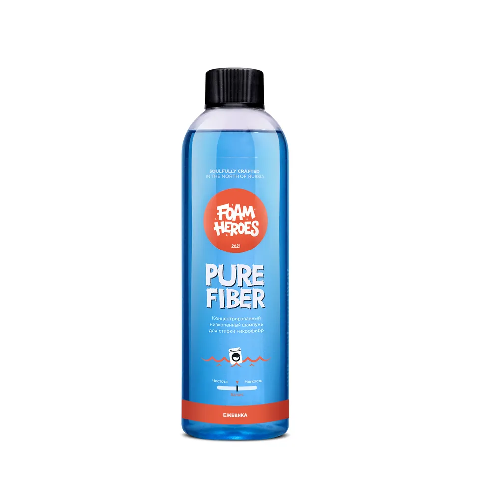 Foam Heroes Pure Fiber низкопенный шампунь для стирки микрофибры, 500мл / концентрат / не