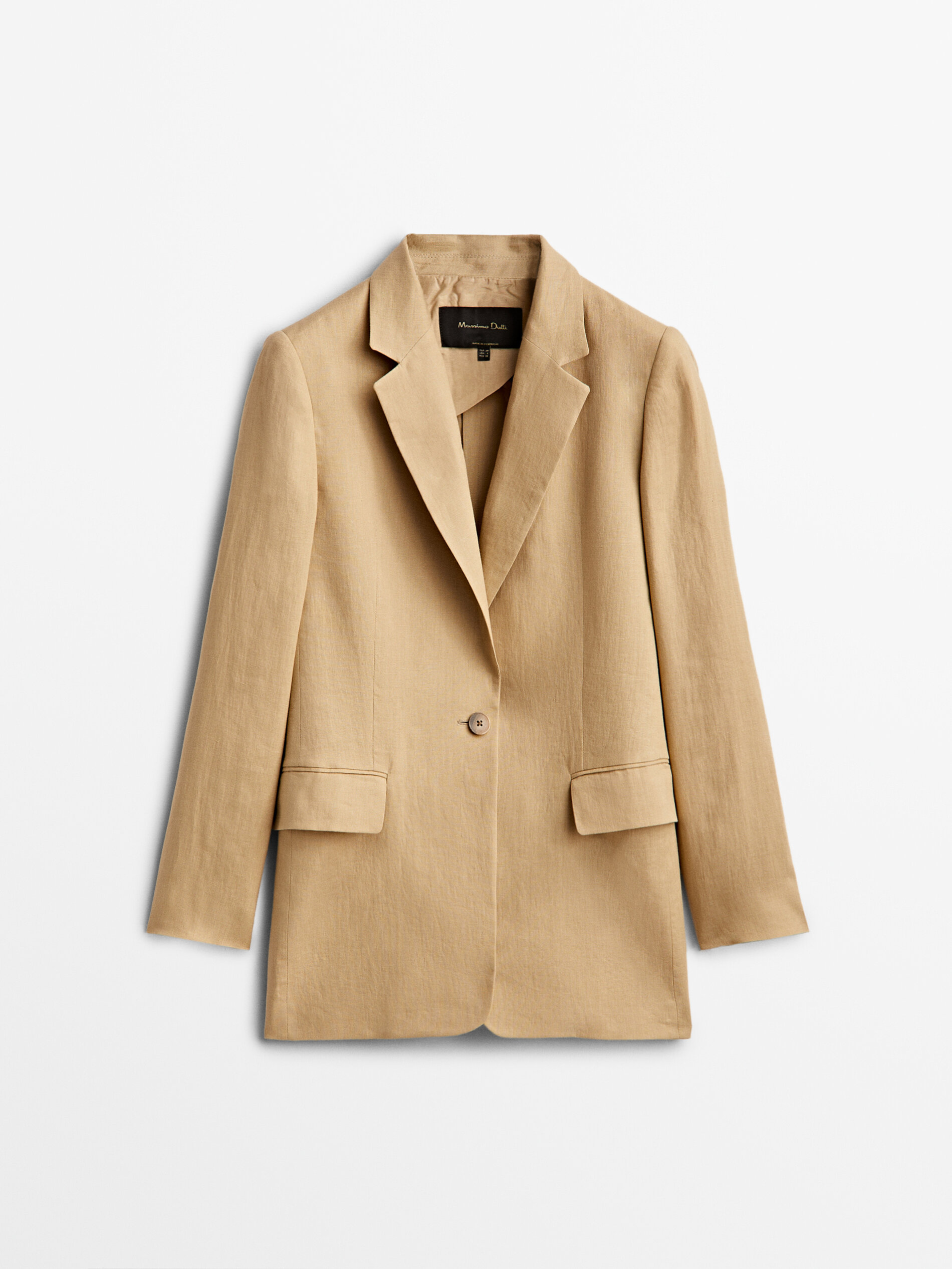 

Блейзер женский Massimo Dutti 06055589710 бежевый 38, 06055589710