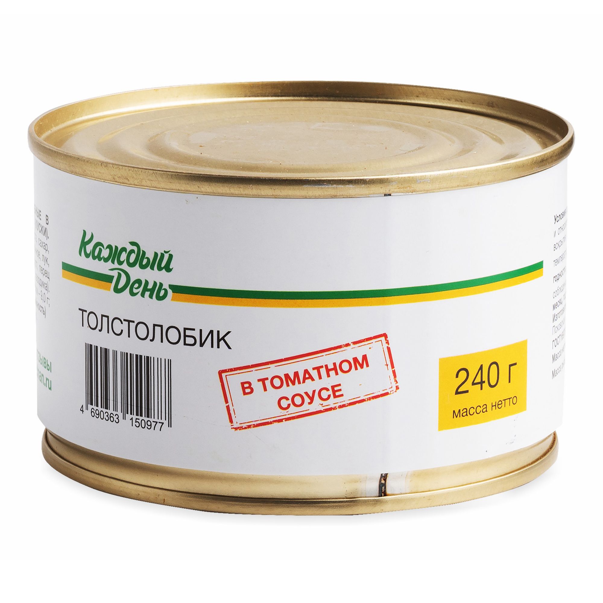 

Толстолобик Каждый день кусочки в томатном соусе 240 г