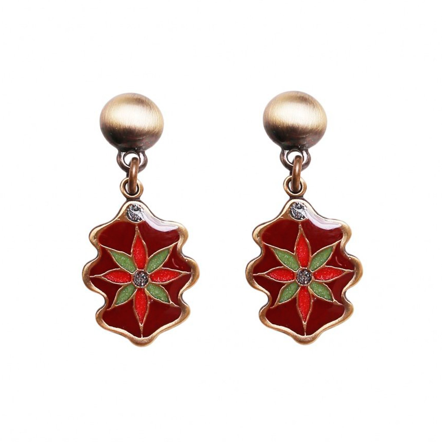

Серьги из бижутерного сплава/бронзы с эмалью Clara Bijoux A51771-11.T R, A51771-11.T R