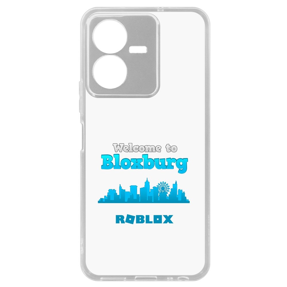 

Чехол-накладка Кейс Roblox-Блоксбург для Vivo Y22, Прозрачный