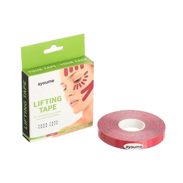 

Тейп для лица Ayoume красный Kinesiology tape roll 1см 5м