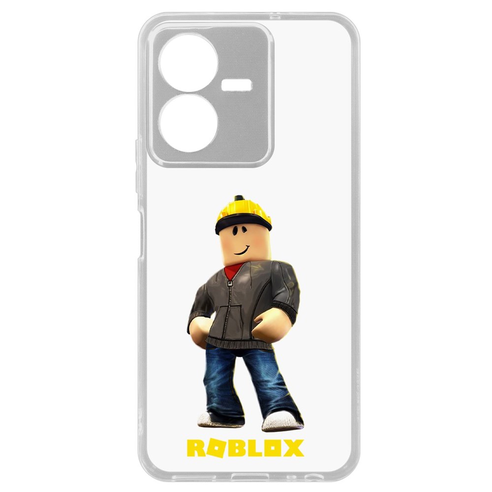 

Чехол-накладка Кейс Roblox-Строитель для Vivo Y22, Прозрачный