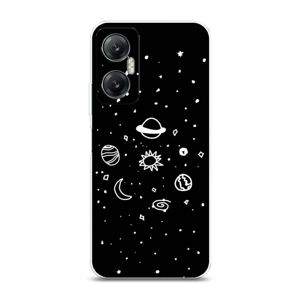 

Чехол на Infinix HOT 20 5G "Дудл солнечной системы", Бежевый;серый, 3103250-2