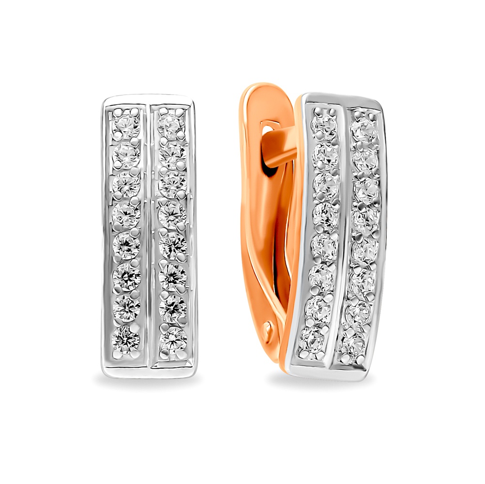 

Серьги из серебра 585Gold 702011262, фианит, 702011262