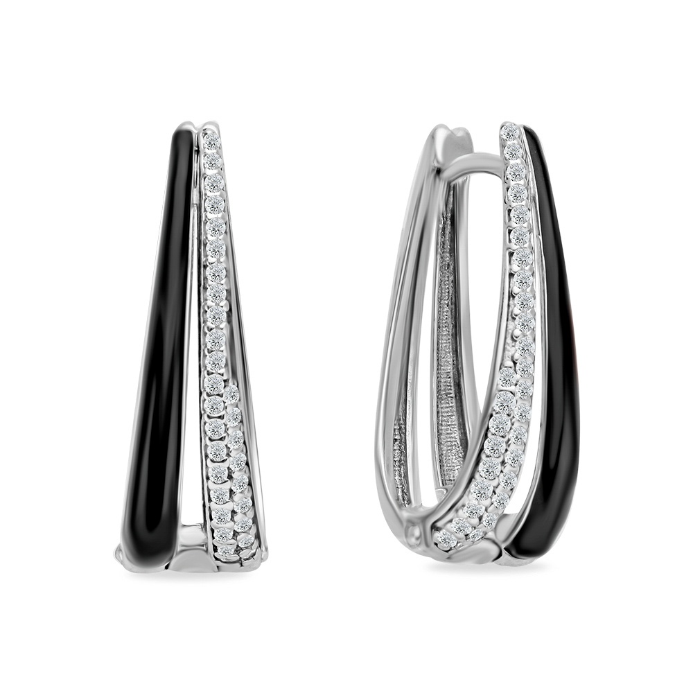 

Серьги из серебра 585Gold 702011291, фианит, 702011291