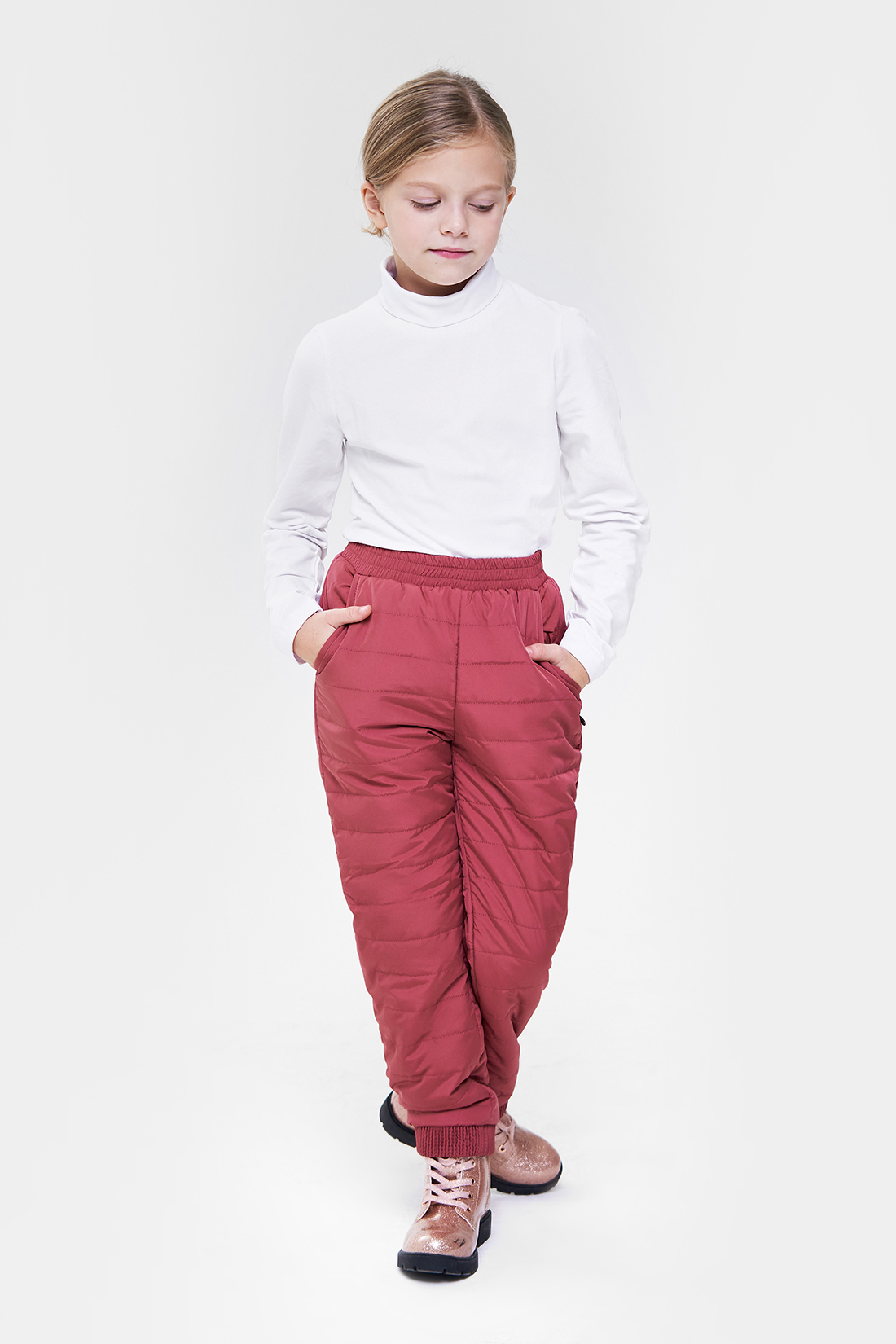 

Утеплённые брюки Baon BK090506 цв. красный р.140, BK090506