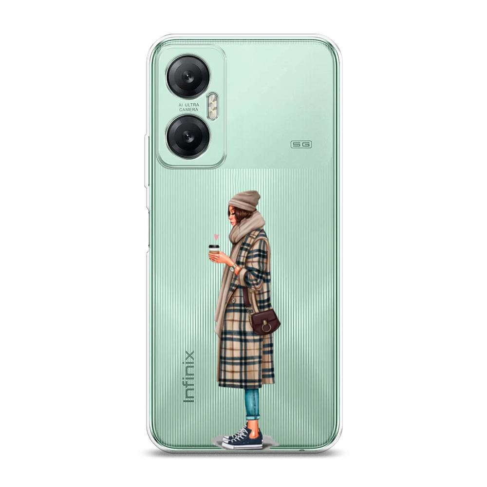

Чехол на Infinix HOT 20 5G "Утренний кофе", Коричневый;бежевый, 3103250-6