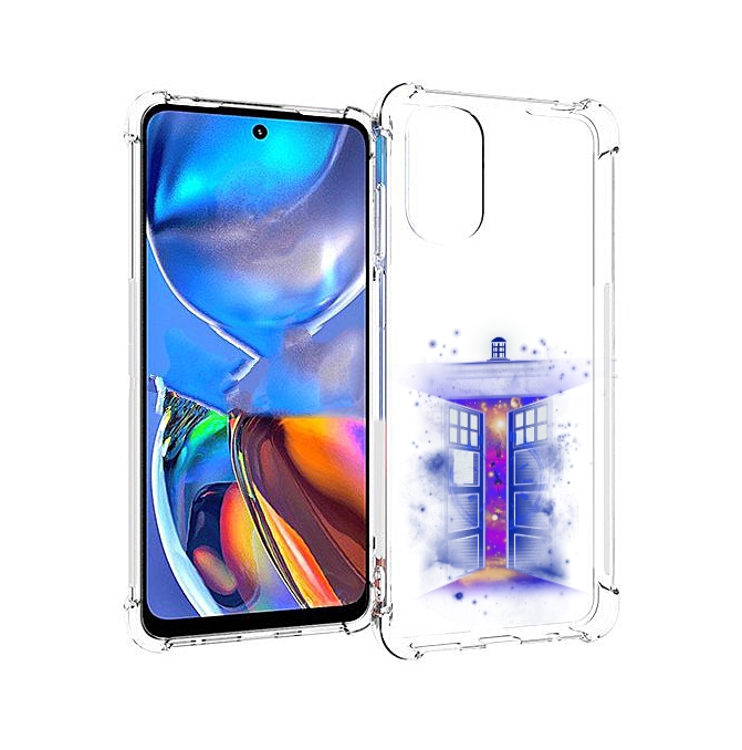 

Чехол MyPads фиолетовый уголок абстракция для Motorola Moto E32, Прозрачный, Tocco