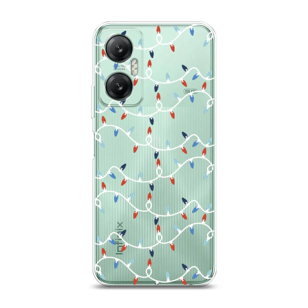 

Чехол на Infinix HOT 20 5G "Разноцветная гирлянда", Белый;красный;синий, 3103250-5