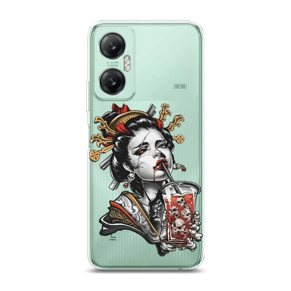 

Чехол на Infinix HOT 20 5G "Опасная гейша", Красный;черный;серый, 3103250-4