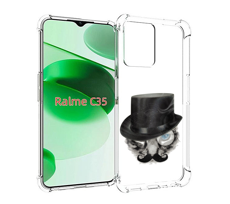 

Чехол MyPads интелегентный кот для Realme C35 / Narzo 50A Prime, Прозрачный, Tocco