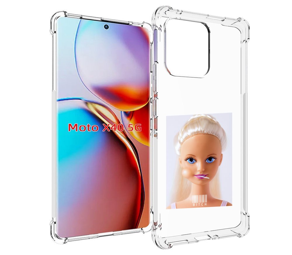 

Чехол MyPads барби для Motorola Moto X40, Прозрачный, Tocco