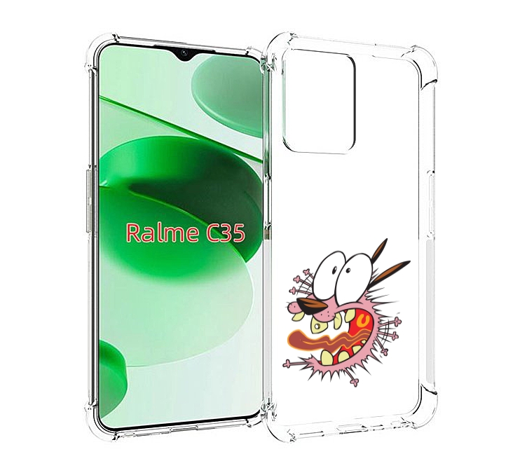 

Чехол MyPads испуганный бобик для Realme C35 / Narzo 50A Prime, Прозрачный, Tocco