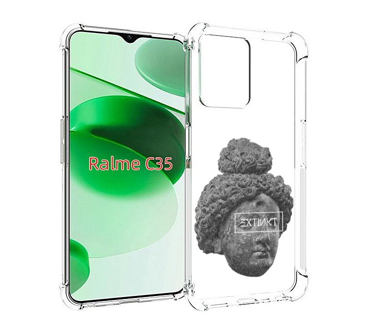 

Чехол MyPads каменное лицо девушки для Realme C35 / Narzo 50A Prime, Прозрачный, Tocco