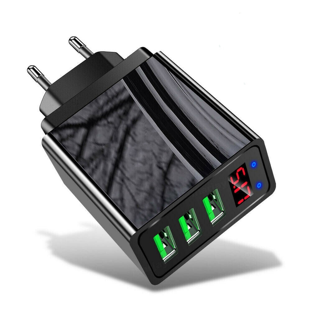 

Сетевое зарядное устройство NoBrand 3USB, 5V, 3.1A чёрный