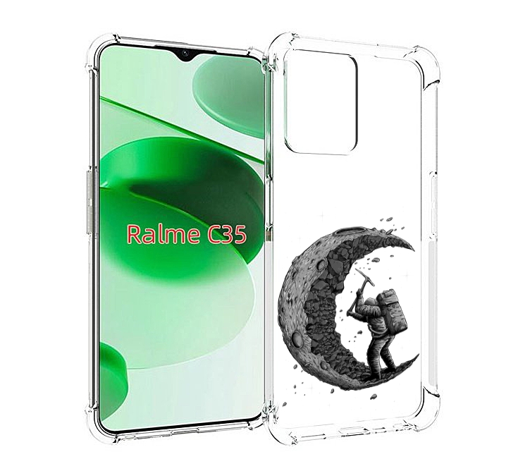 

Чехол MyPads камненная луна для Realme C35 / Narzo 50A Prime, Прозрачный, Tocco
