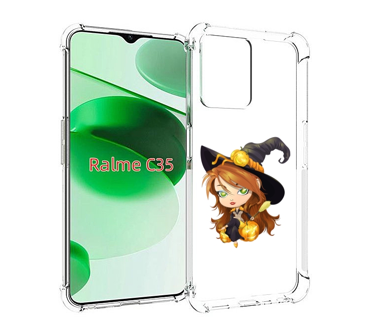 

Чехол MyPads Ведьмочка для Realme C35 / Narzo 50A Prime, Прозрачный, Tocco