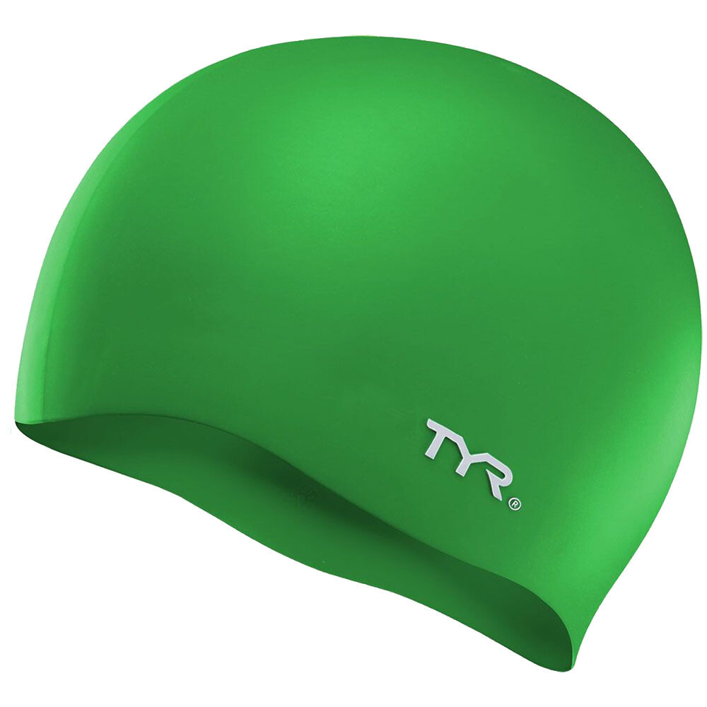 фото Шапочка для плавания "tyr wrinkle free silicone cap", lcs-310, зеленый, силикон