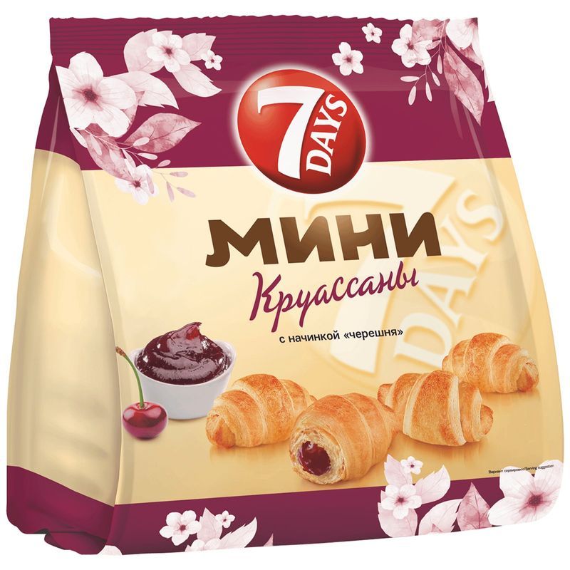 Круассаны 7 Days черешня мини 265 г