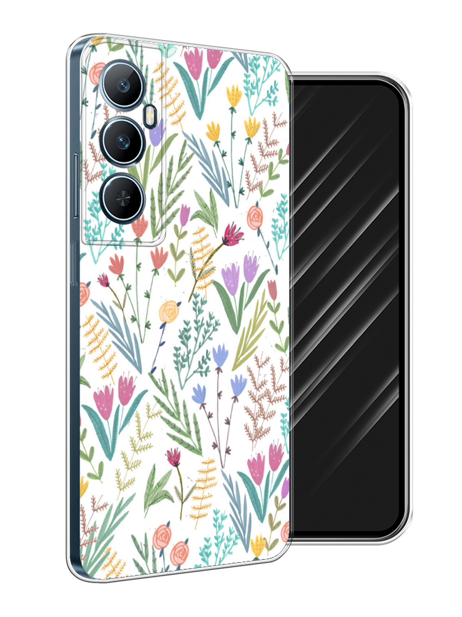 

Чехол Awog на Realme C65 "Полевые цветы рисунок", Белый;зеленый, 2516750-1
