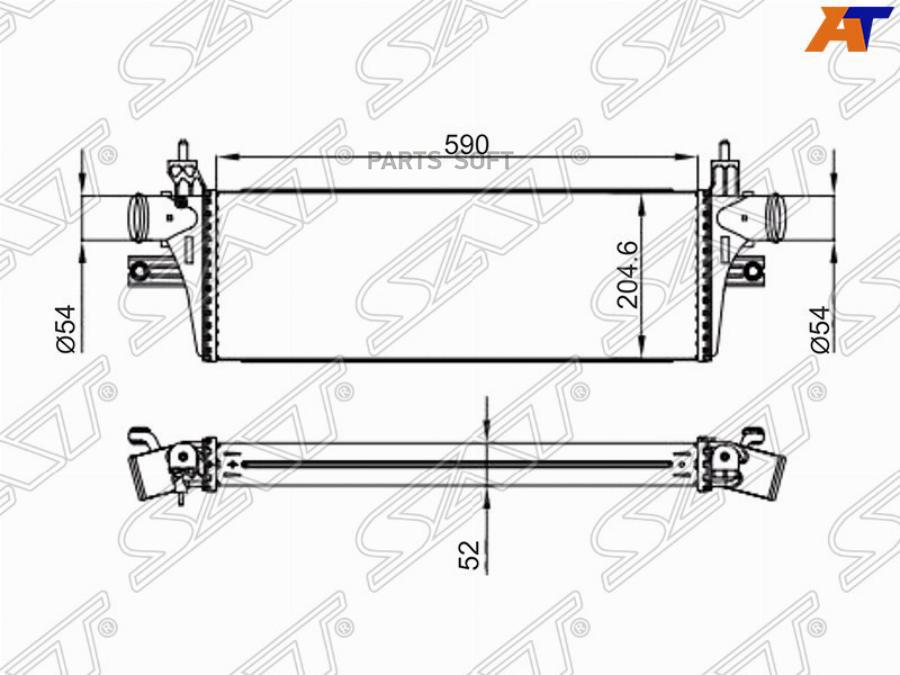 

Радиатор Интеркулера Toyota Hilux Revo 15- Sat арт. ST-179400L110