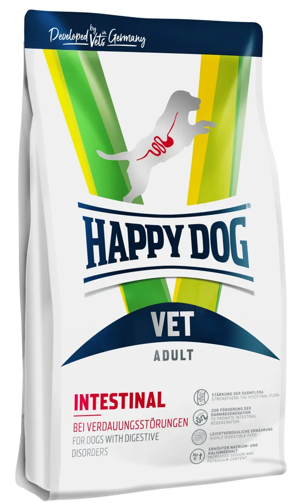 фото Сухой корм для любых собак при заболеваниях жкт happy dog vet intestinal 1кг