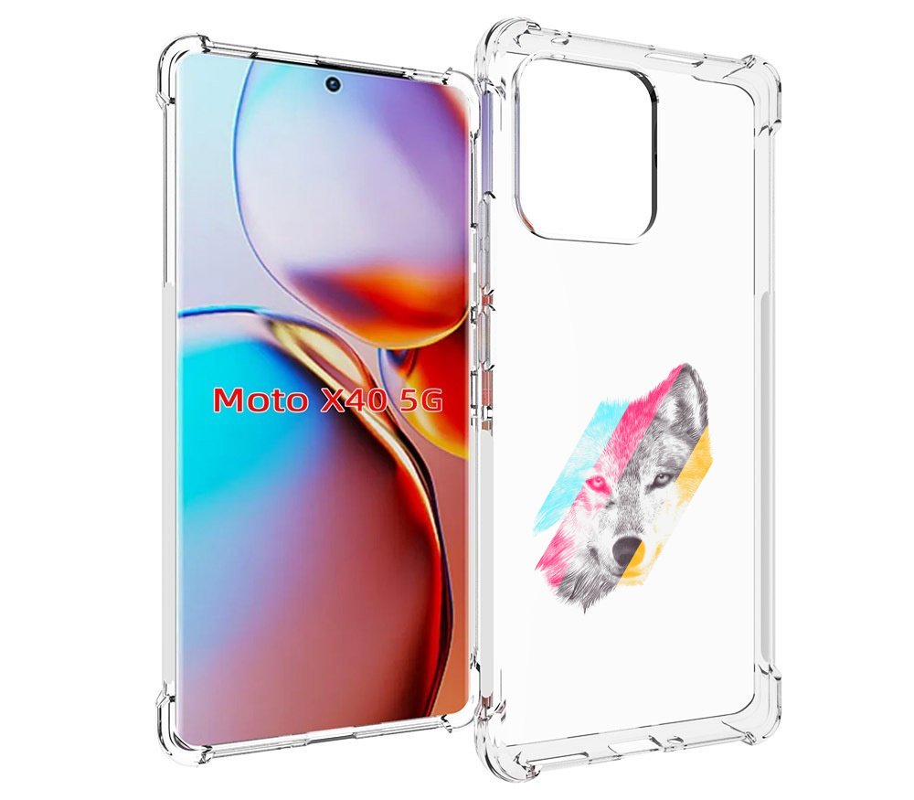 

Чехол MyPads волк градиент для Motorola Moto X40, Прозрачный, Tocco