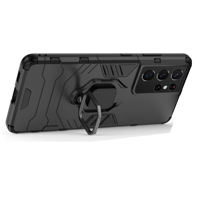 фото Противоударный чехол с кольцом panther case для samsung galaxy s21 ultra (417088065) black panther