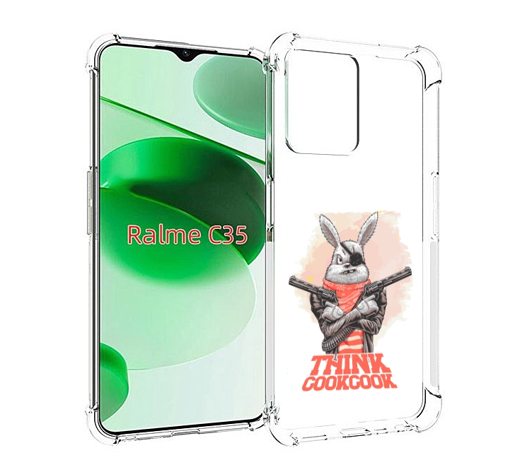 

Чехол MyPads кролик пират для Realme C35 / Narzo 50A Prime, Прозрачный, Tocco
