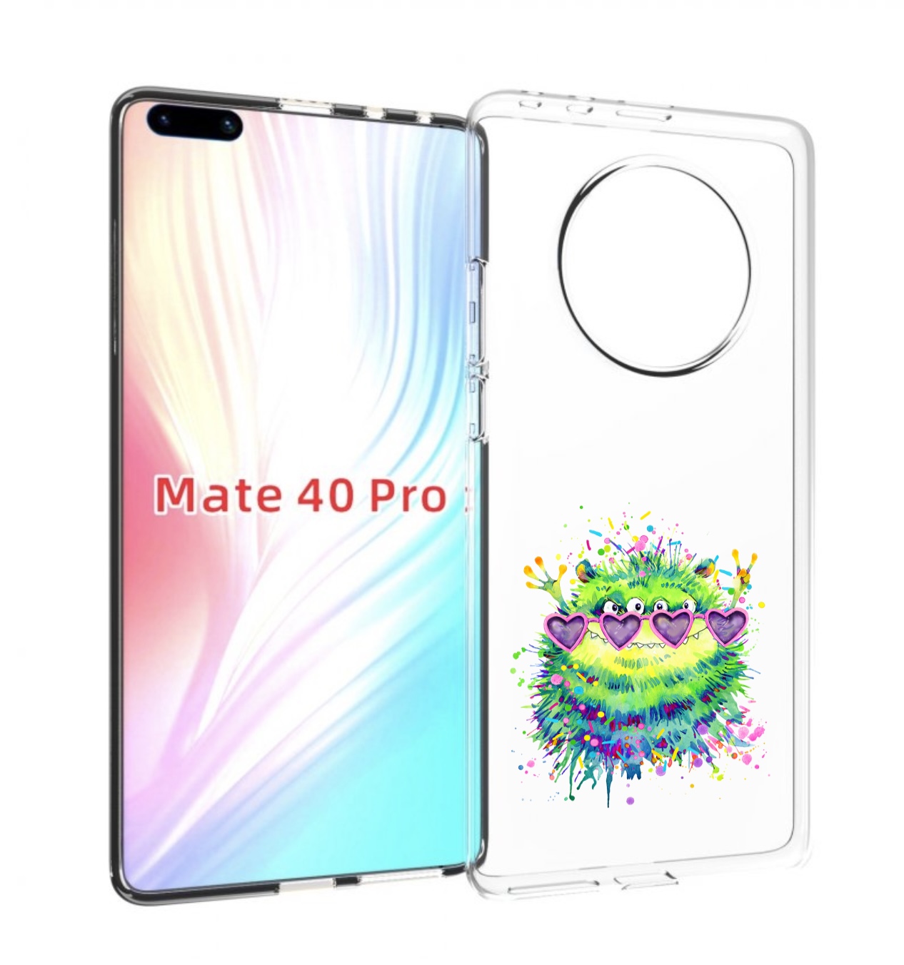 

Чехол MyPads Пушистый персонаж для Huawei Mate 40 Pro (NOH-NX9), Прозрачный, Tocco