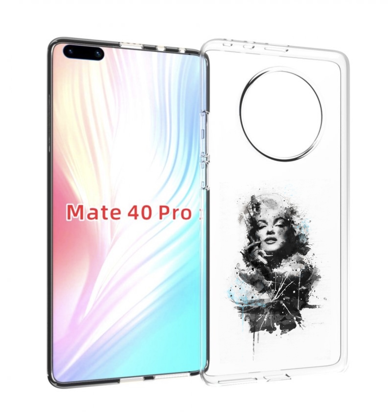 

Чехол MyPads Мерлин Монро загадочная женский для Huawei Mate 40 Pro (NOH-NX9), Прозрачный, Tocco