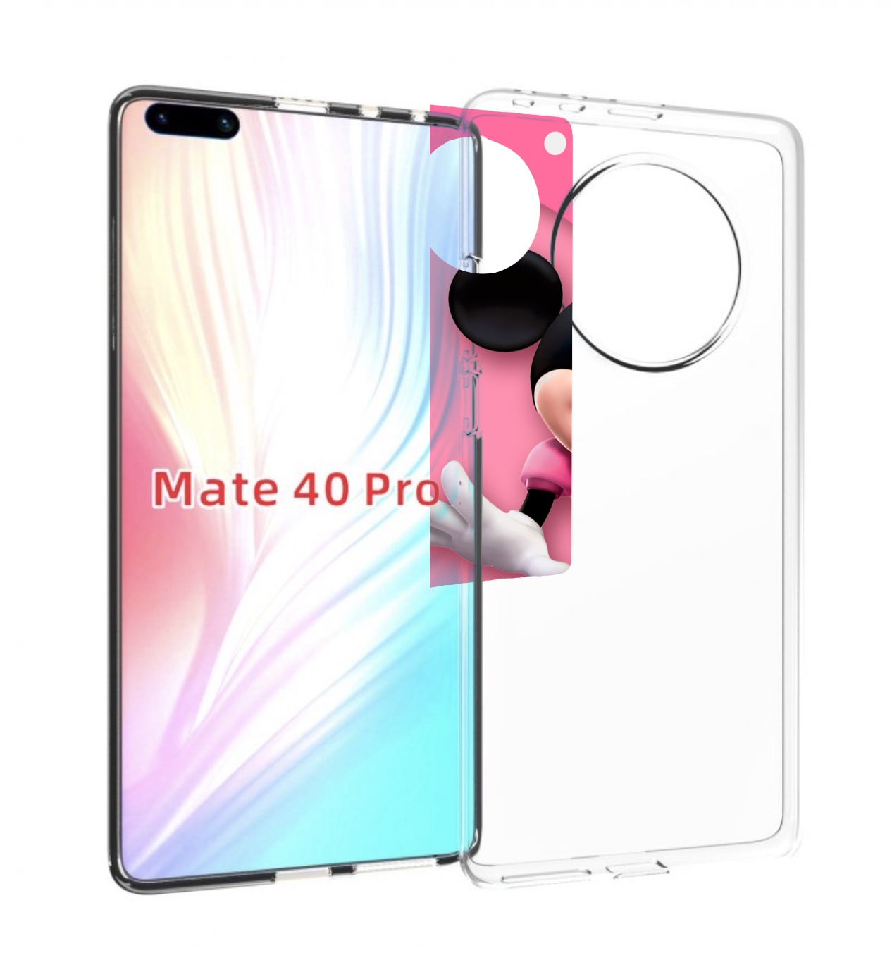 

Чехол MyPads Минни-Маус-в-сердце женский для Huawei Mate 40 Pro (NOH-NX9), Прозрачный, Tocco