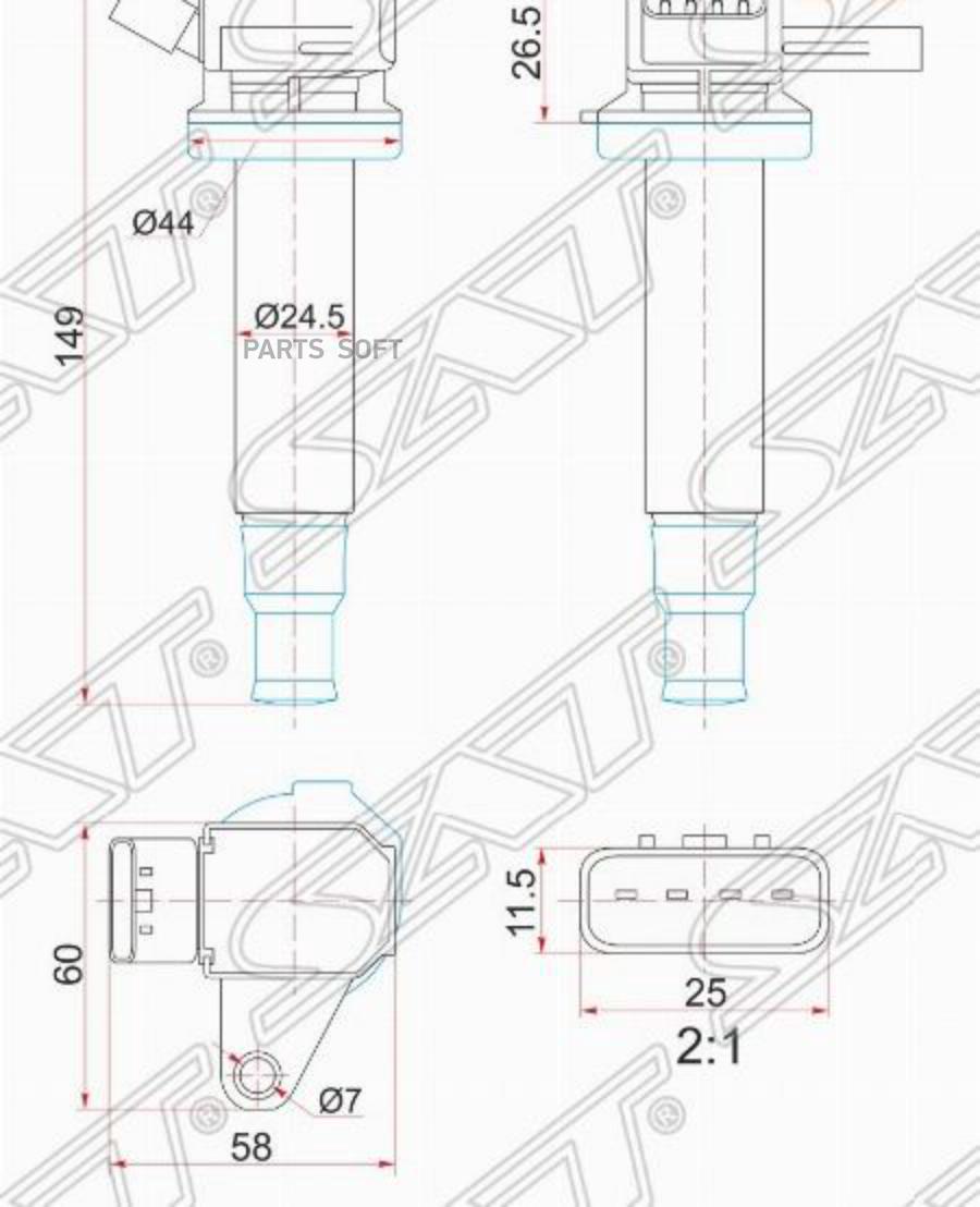 Катушка Зажигания Toyota K3-Ve 04-/3sz-Ve 04- Sat арт. ST-19070-BZ040