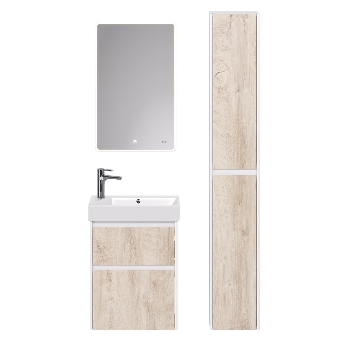 

Dreja Мебель для ванной Dreja Slim 55 белый/дуб кантри