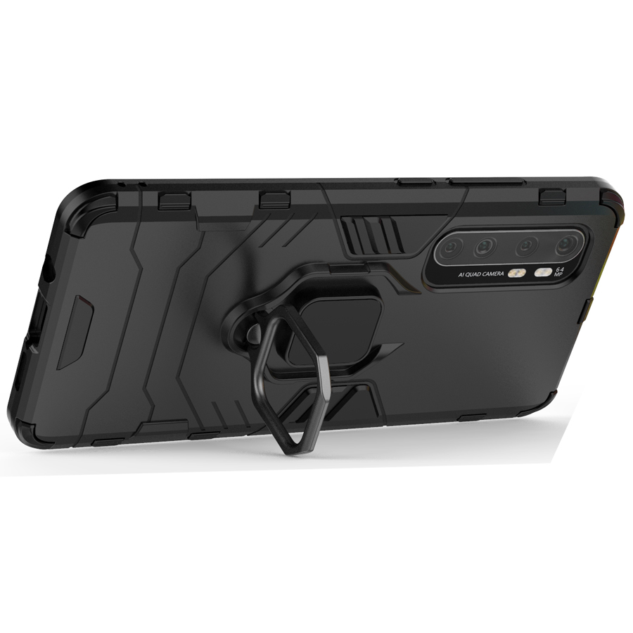 фото Противоударный чехол с кольцом panther case для xiaomi mi note 10 lite (417112695) black panther