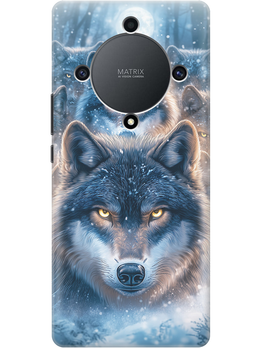 

Силиконовый чехол на Honor X9a / Magic5 Lite с принтом "Стая волков", Прозрачный;голубой;синий;черный, 769394713