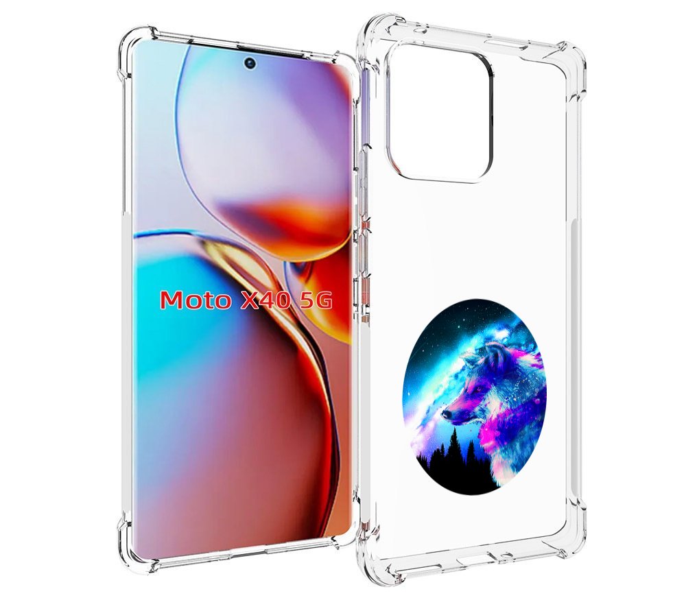 

Чехол MyPads голубой волк для Motorola Moto X40, Прозрачный, Tocco