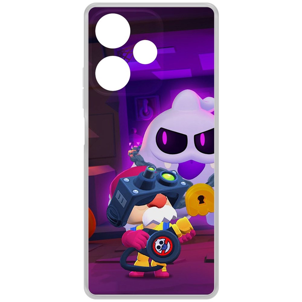 

Чехол-накладка Brawl Stars-Охотник за Скуиками Гэйл для INFINIX Hot 30, Прозрачный