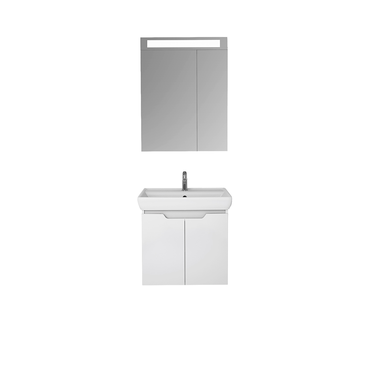 

Dreja Мебель для ванной комнаты Dreja Q(D) 70 с дверками белый глянец