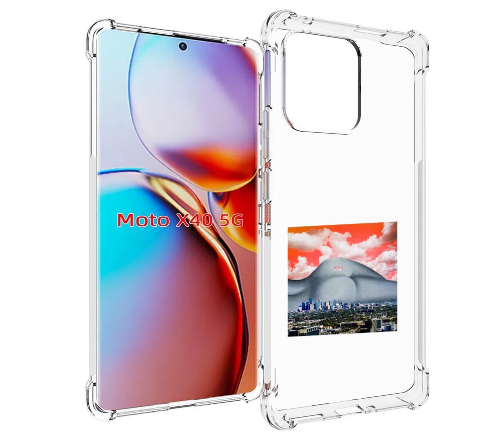 

Чехол MyPads город с девушкой на фоне для Motorola Moto X40, Прозрачный, Tocco