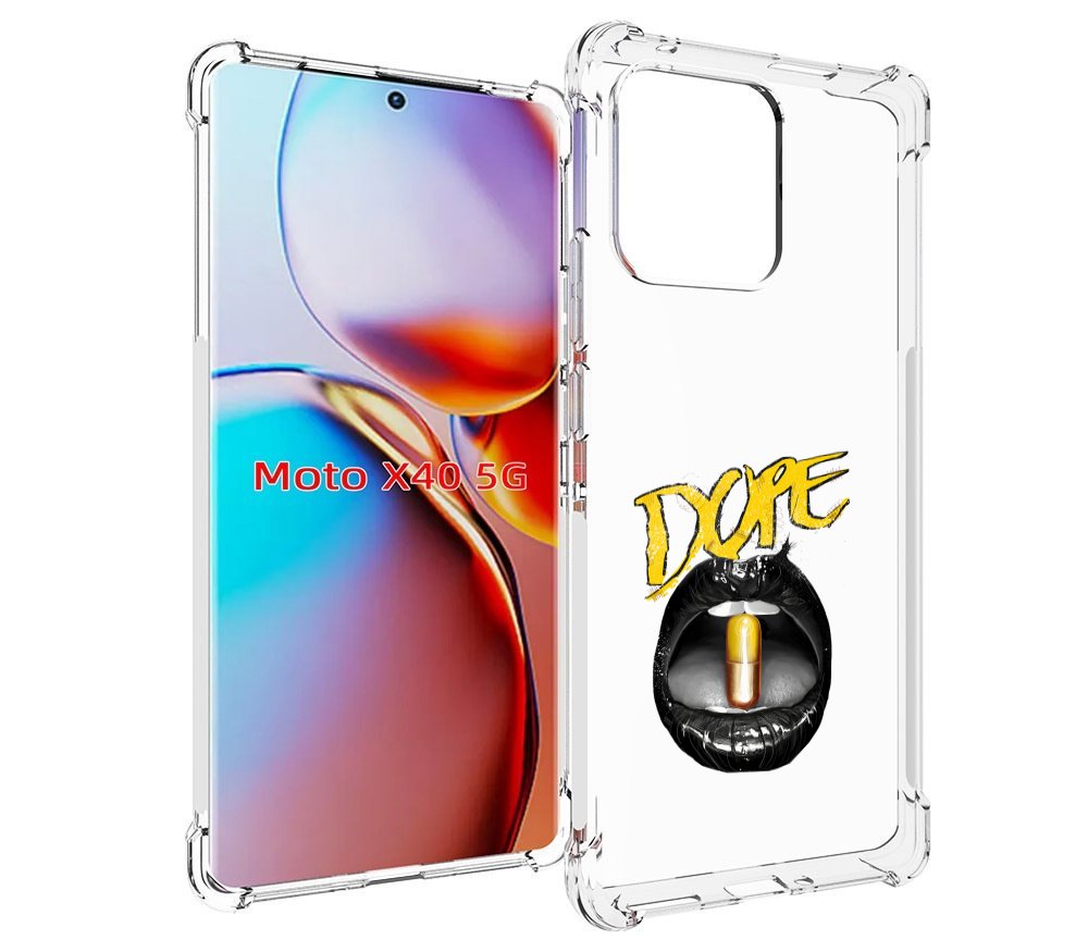 

Чехол MyPads губы для Motorola Moto X40, Прозрачный, Tocco