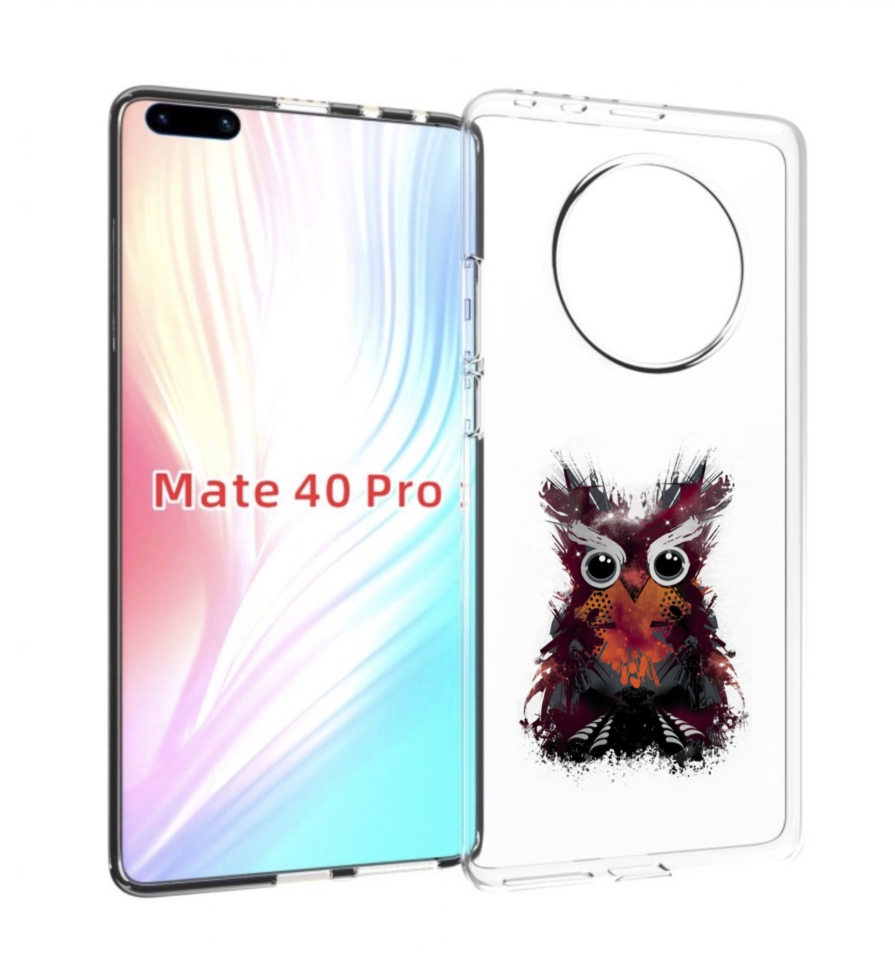 

Чехол MyPads Необычная сова для Huawei Mate 40 Pro (NOH-NX9), Прозрачный, Tocco