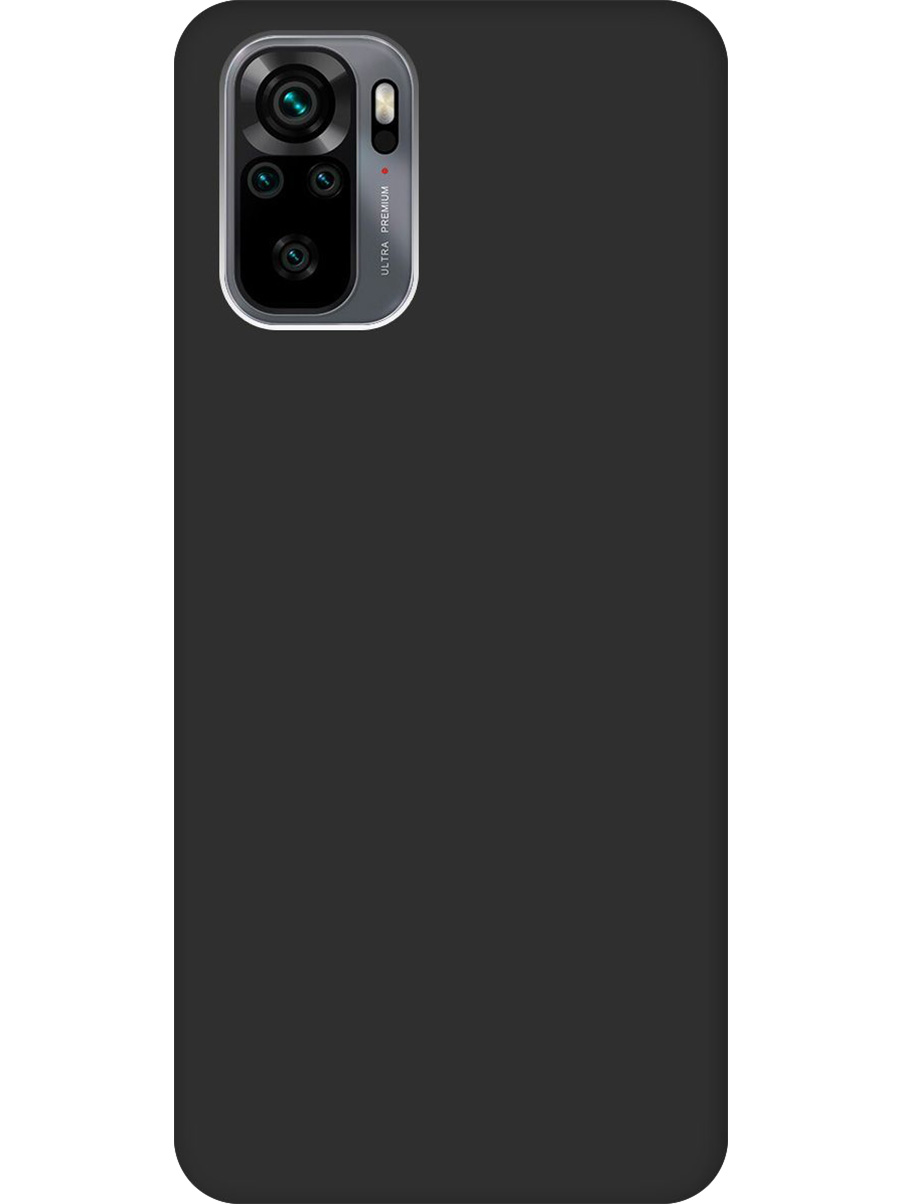 

Силиконовый чехол на Xiaomi Redmi Note 10 / Note 10S / Poco M5s матовый черный, 725168213
